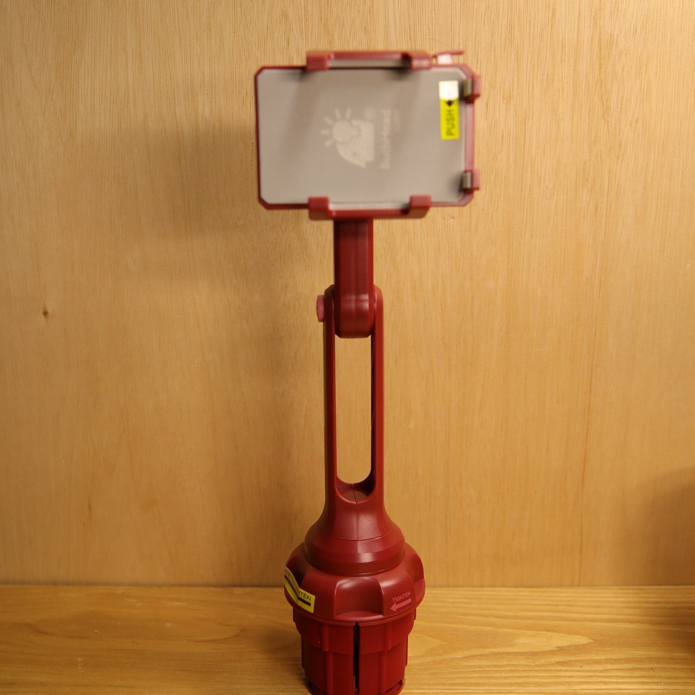 BulbHead CupCall Crane Adjustable Car Cup Holder Phone Mount Burgundy Red